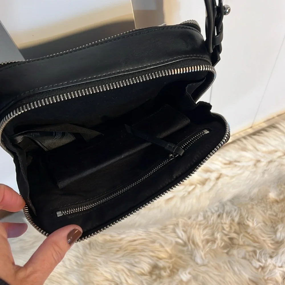 All saints black lamb leather purse. 8x6x3 - Picture 4 of 13